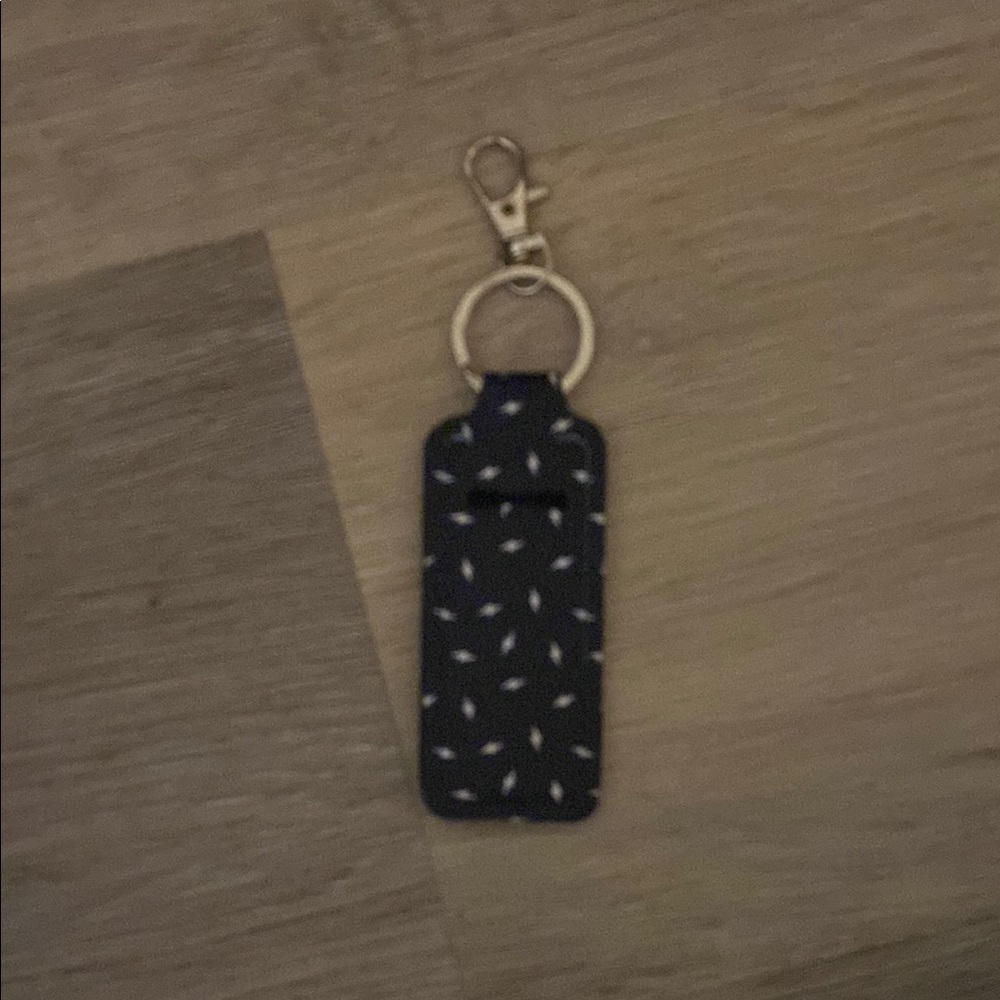 Chap stick key chain holder